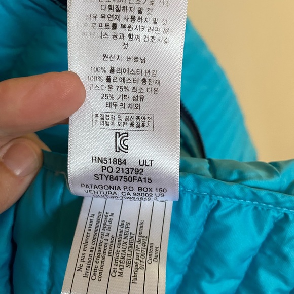 Women’s Blue Patagonia 84750 down quilted puffer jacket sweater full zip… - Picture 8 of 9